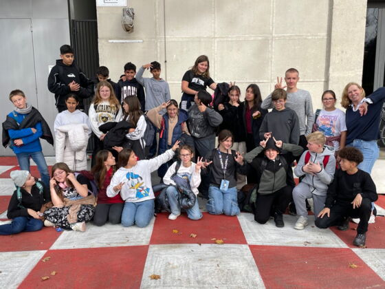 Gruppenbild der 6a vor dem Deutschen Museum